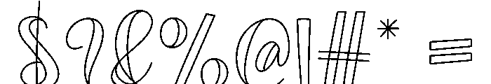 Hangout Font OTHER CHARS