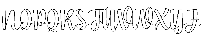 Hangout Font UPPERCASE
