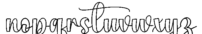 Hangout Font LOWERCASE