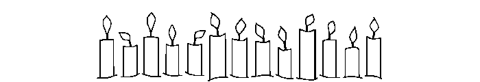 Happy Birthday Candles Regular Font UPPERCASE