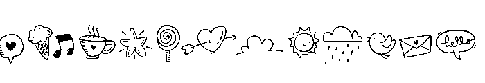 Happy Time Doodles Font UPPERCASE