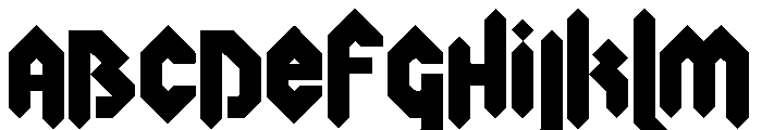 Hard Punk Gothik Font UPPERCASE