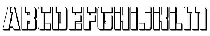 Hard Science 3D Font LOWERCASE