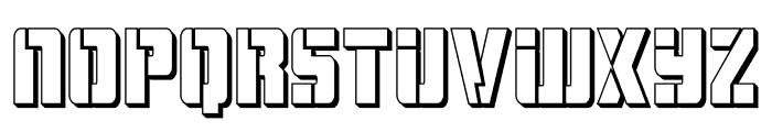 Hard Science 3D Font LOWERCASE