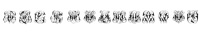 Hard to Read Monograms Font UPPERCASE