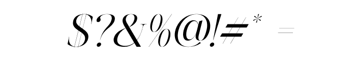 Harfine DEMO VERSION Italic Font OTHER CHARS