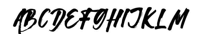Harligh Brush Font UPPERCASE