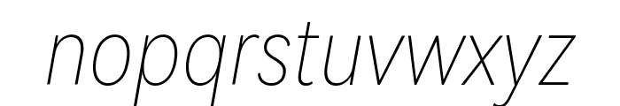 HarmonyOS Sans Condensed Thin Italic Font LOWERCASE