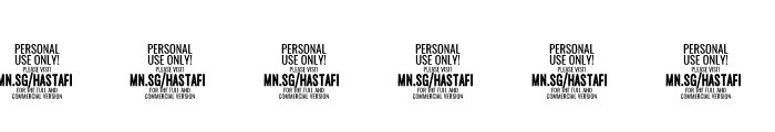 Hastafi Italic PERSONAL USE ONLY Regular Font OTHER CHARS
