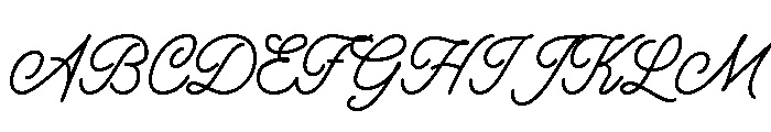 Hatterline Regular Font UPPERCASE