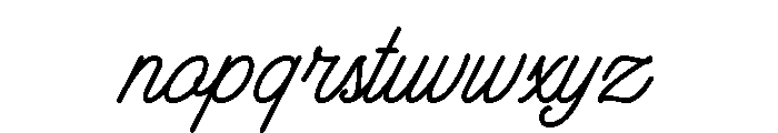 Hatterline Regular Font LOWERCASE