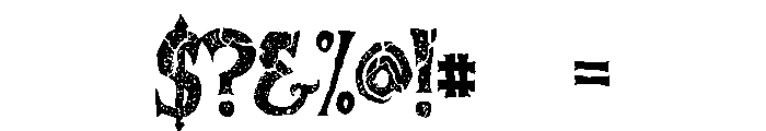 Haunted Hill Rough Rough Font OTHER CHARS