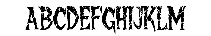 Haunted Hill Rough Rough Font UPPERCASE