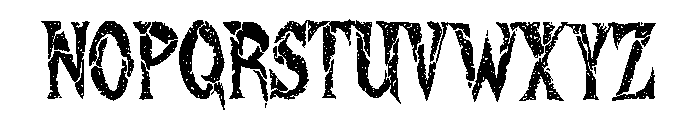 Haunted Hill Rough Rough Font UPPERCASE