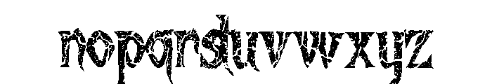 Haunted Hill Rough Rough Font LOWERCASE