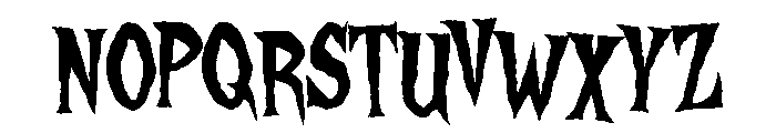 Haunted Hill Spooky Spooky Font UPPERCASE
