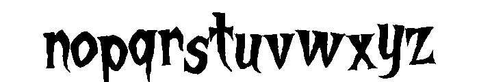 Haunted Hill Spooky Spooky Font LOWERCASE