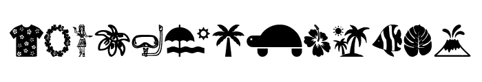 Hawaiian Icons Font UPPERCASE