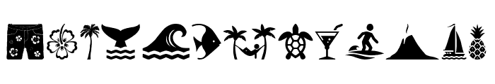 Hawaiian Icons Font LOWERCASE