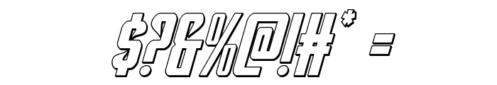 Hawkmoon 3D Italic Font OTHER CHARS