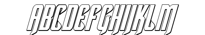 Hawkmoon 3D Italic Font LOWERCASE