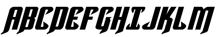 Hawkmoon Extra-expanded Italic Font UPPERCASE