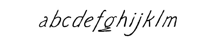 Whittle WF Italic Font LOWERCASE