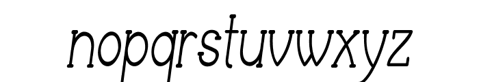 Halix-CondensedItalic Font LOWERCASE