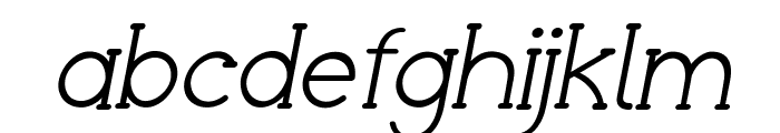 Halix-Italic Font LOWERCASE