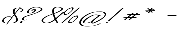 Hansel-ExtraexpandedItalic Font OTHER CHARS