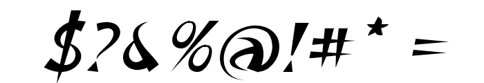 Hanzo-BoldItalic Font OTHER CHARS