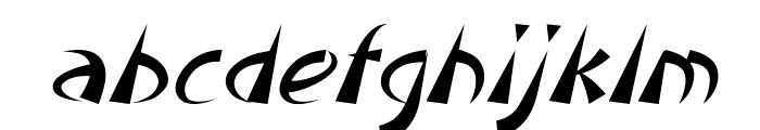 Hanzo-BoldItalic Font LOWERCASE