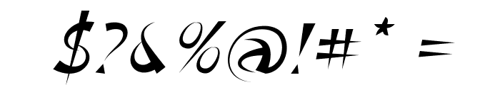HanzoItalic Font OTHER CHARS