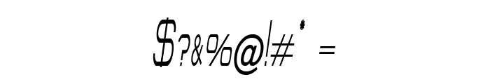 Harkin-CondensedItalic Font OTHER CHARS