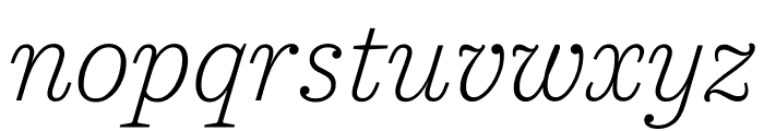 Harriet Text Thin Italic Font LOWERCASE