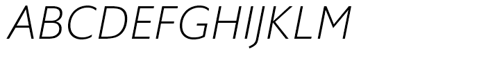 Halifax ExtraLight Italic Font UPPERCASE