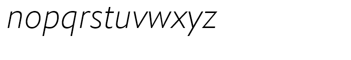 Halifax ExtraLight Italic Font LOWERCASE