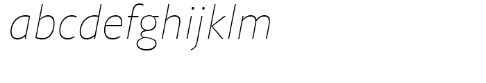 Halifax Thin Italic Font LOWERCASE