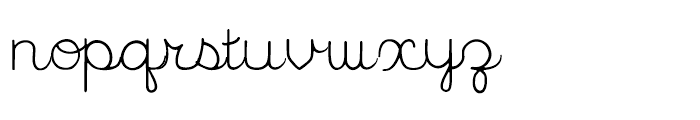 Hand Cursive Thin Font LOWERCASE