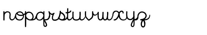 Hand Cursive Font LOWERCASE