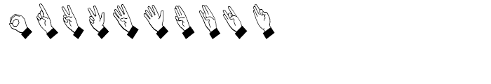 Hand Sign Regular Font OTHER CHARS