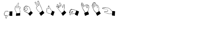 Hand Sign Regular Font OTHER CHARS