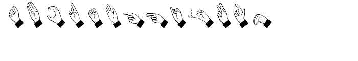 Hand Sign Regular Font LOWERCASE