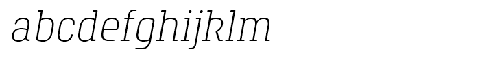 Hansom Slab FY Light Italic Font LOWERCASE