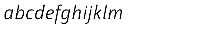 Haptic Light Italic Font LOWERCASE