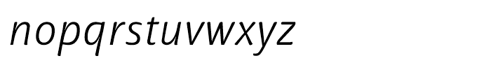 Haptic Light Italic Font LOWERCASE