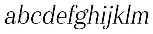 Haboro Condensed Light Italic Font LOWERCASE
