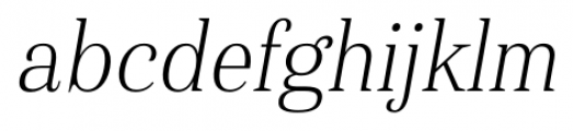 Haboro Condensed Thin Italic Font LOWERCASE