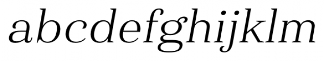 Haboro Extended Light Italic Font LOWERCASE