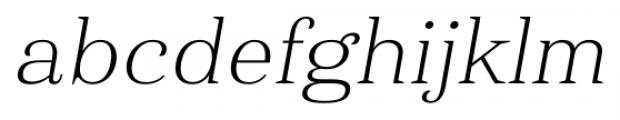 Haboro Extended Thin Italic Font LOWERCASE